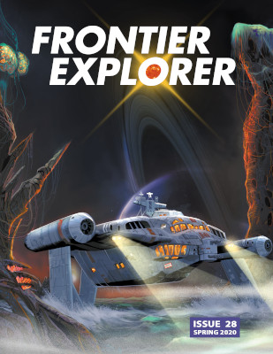 Cover of Frontier Explorer issue 28 featuring a hovercraft.